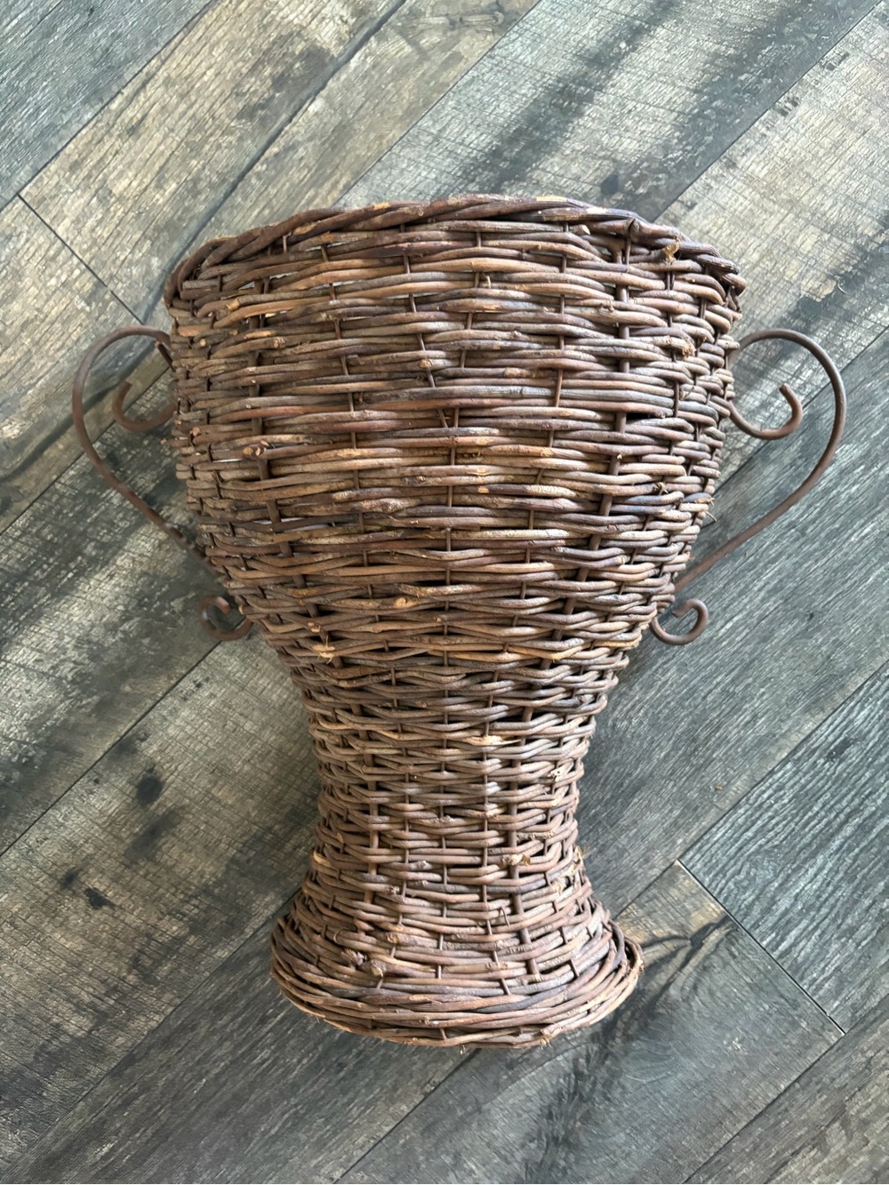 Woven Rattan Decorative Vase wall Planter - Brown - Picture 8 of 8